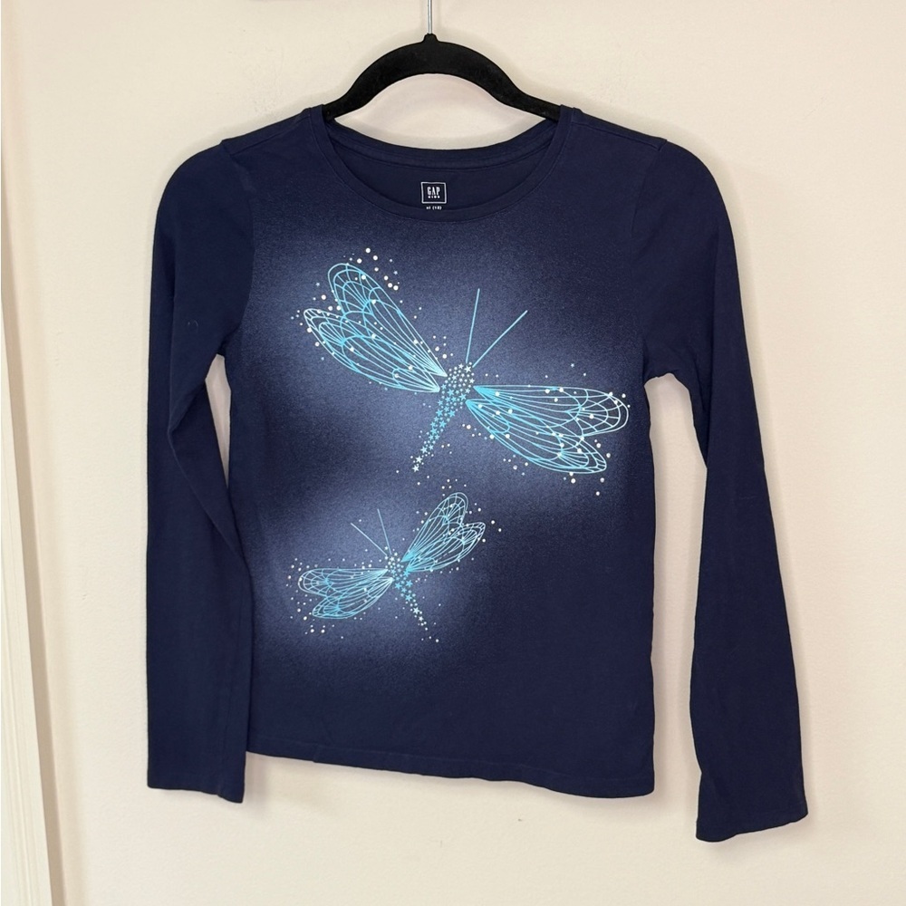 ⚡️3/$20⚡️Gap Kids: Girls Navy Firefly Long Sleeve T-Shirt, Size XL (12)